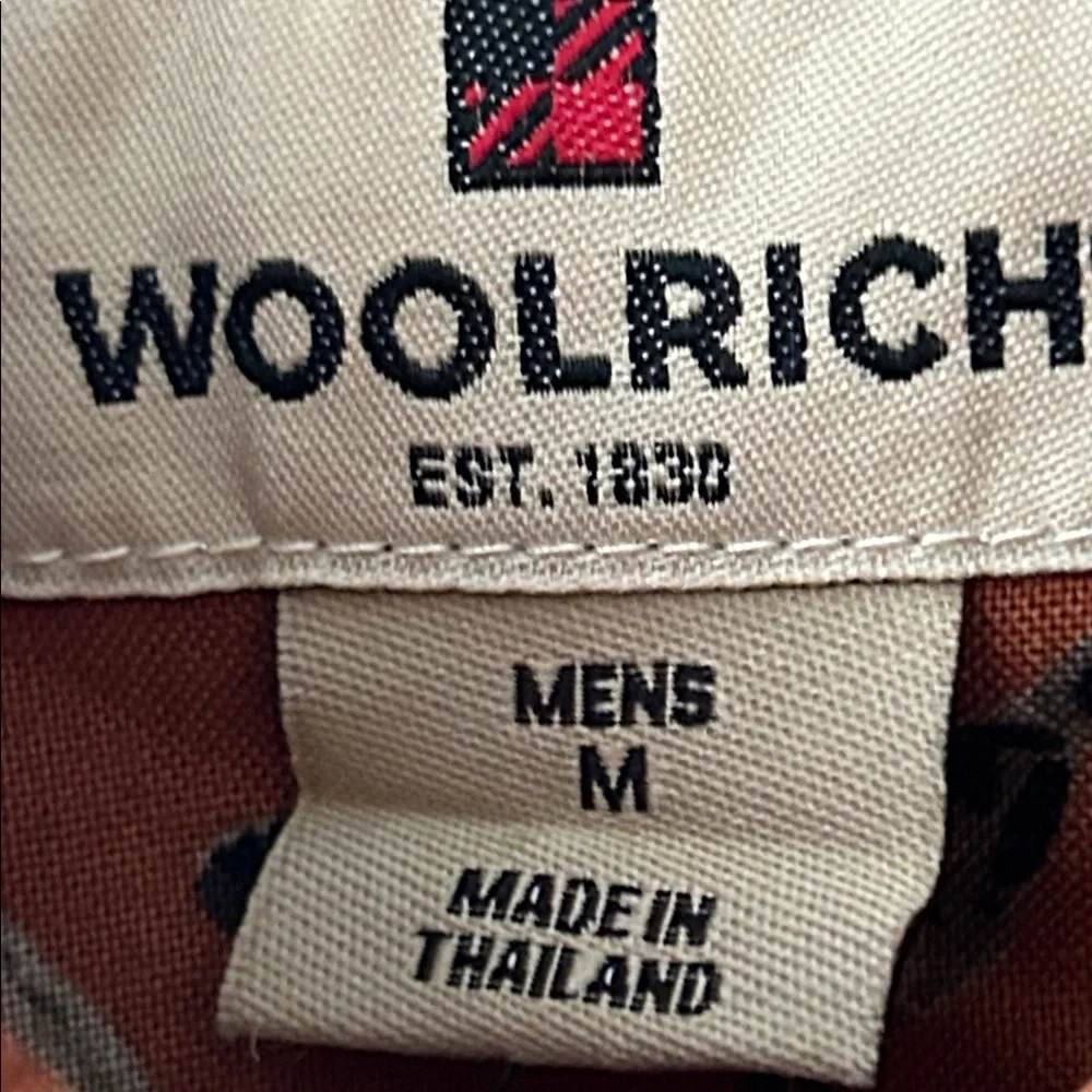 Woolrich men’s mountain run shirt, L/S, medium, rust color with flying ducks - Picture 3 of 7